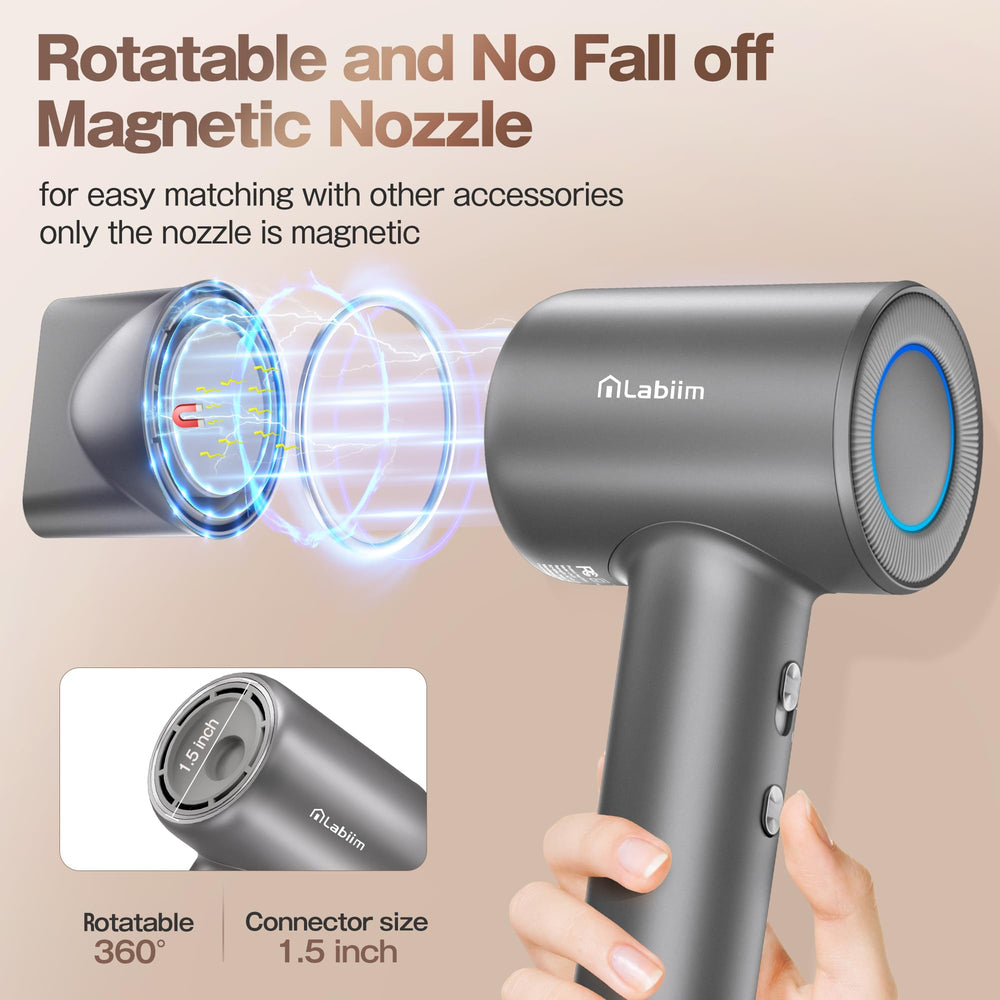 Labiim hair dryer compact-travel weighs 0.86 pounds for easy packing
