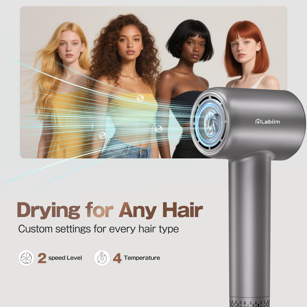 Labiim hair dryer ionic-technology reduces static and boosts moisture