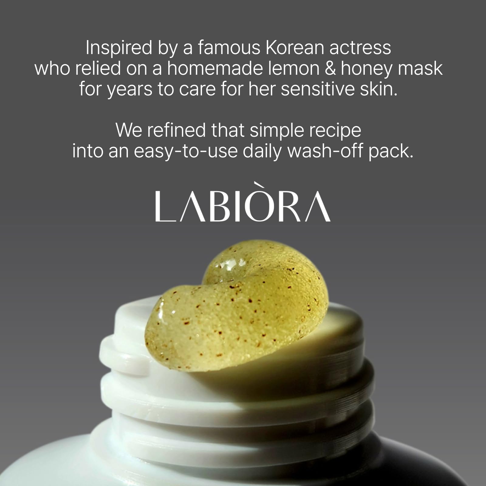 Labiora Lemon Honey Face Mask Pack jar on counter ready for pampering