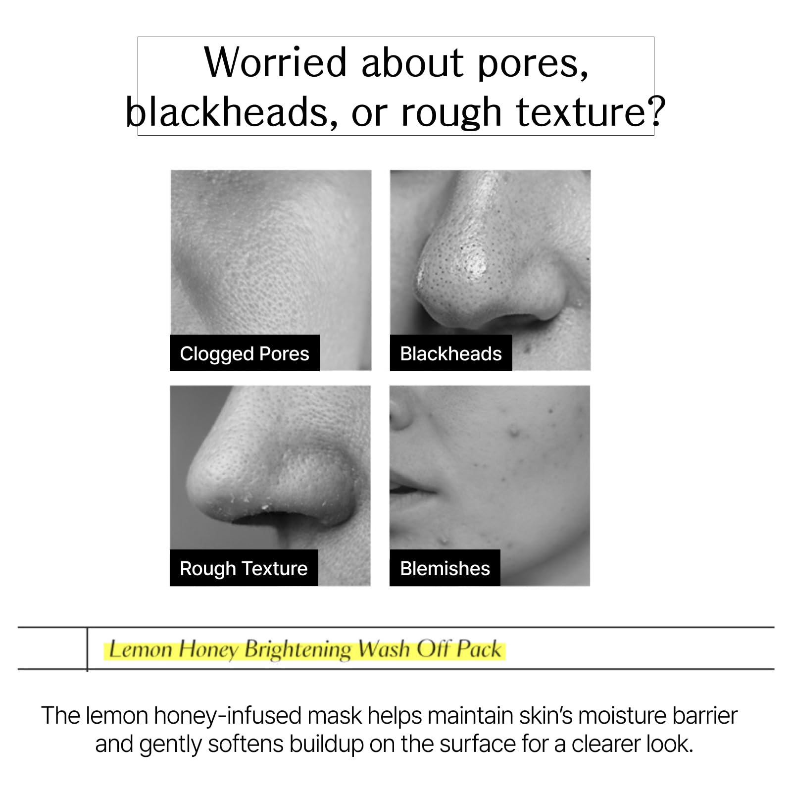 Labiora Lemon Honey Face Mask Pack lemon extract label with refreshing citrus scent