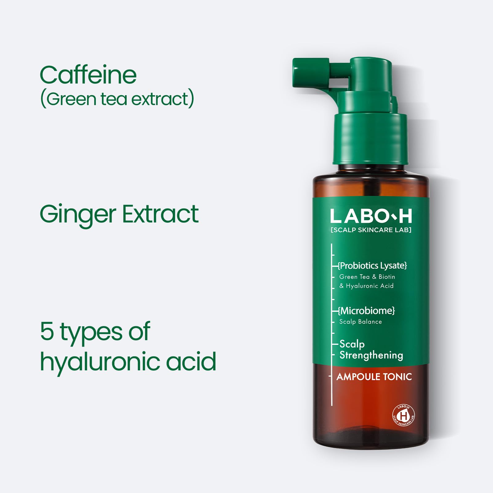 LABO-H applying-spray-to-scalp demonstrates easy mist application.