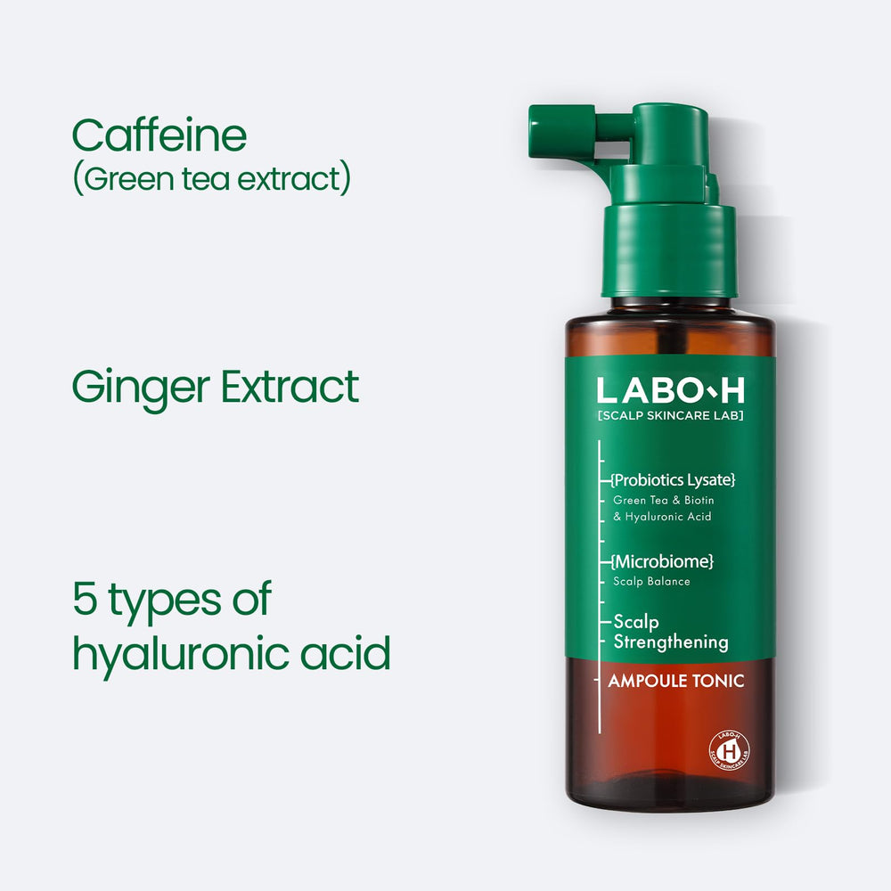 LABO-H applying-spray-to-scalp demonstrates easy mist application.