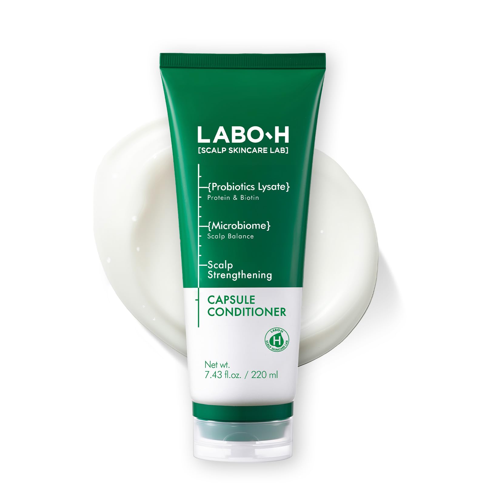 LABO-H scalp-strengthening capsule conditioner hero image for healthier scalp support.