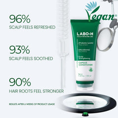 LABO-H vitamin C biotin protein enhancer image reveals softer, more elastic hair.