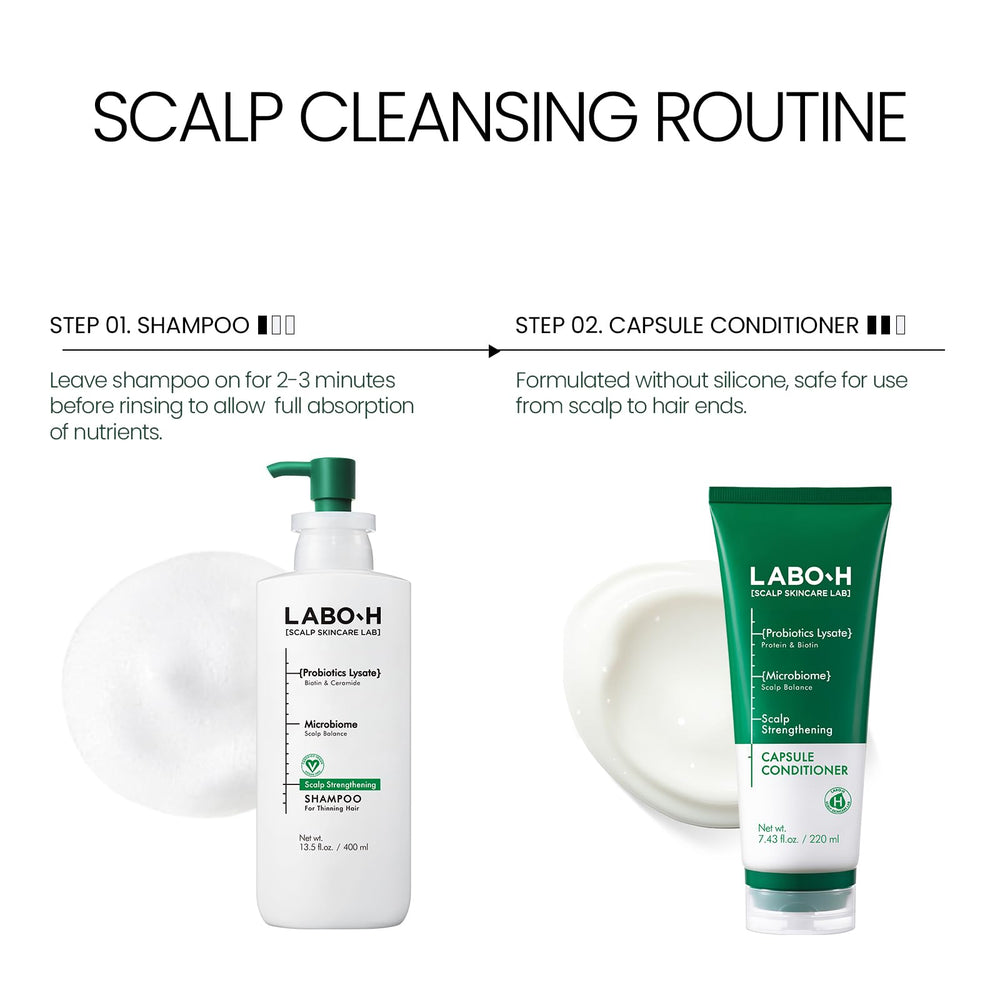 LABO-H vegan-paraben-free badge signals clean, plant-based care.