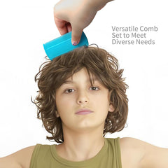 LABOTA plastic lice combs with rounded ends protect scalp during combing.
