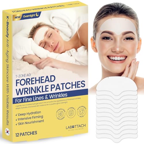 Labottach forehead patches overnight closeup show cooling hydration and radiance support.