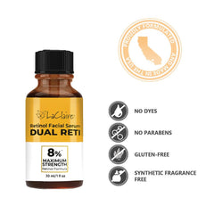LaClaire Retinol Complex serum pump image implies easy daily application