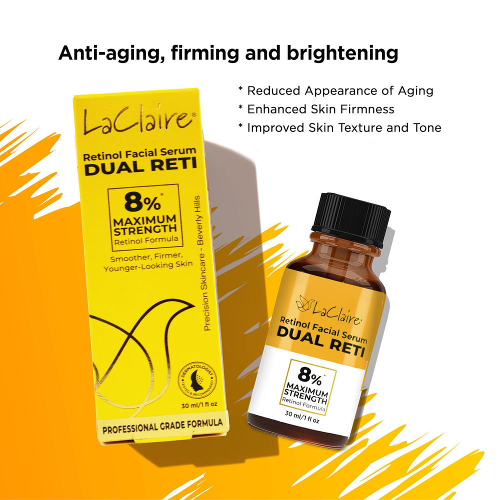 LaClaire Retinol Complex brightening-focused image evokes radiant even-toned complexion