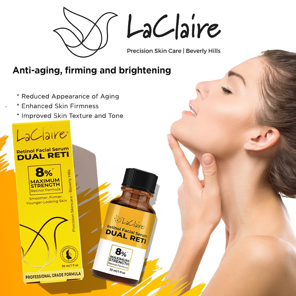 LaClaire Retinol Complex wrinkle-smoothing shot hints at firmer-feel skin texture