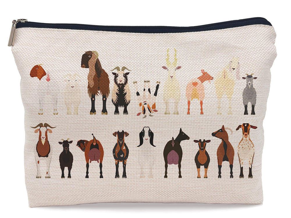 Lacosu goat cartoon makeup bag for on-the-go organization