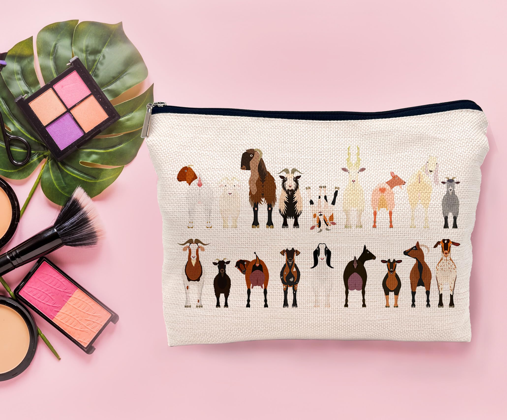 Lacosu goat cosmetic zipper pouch ideal travel organizer