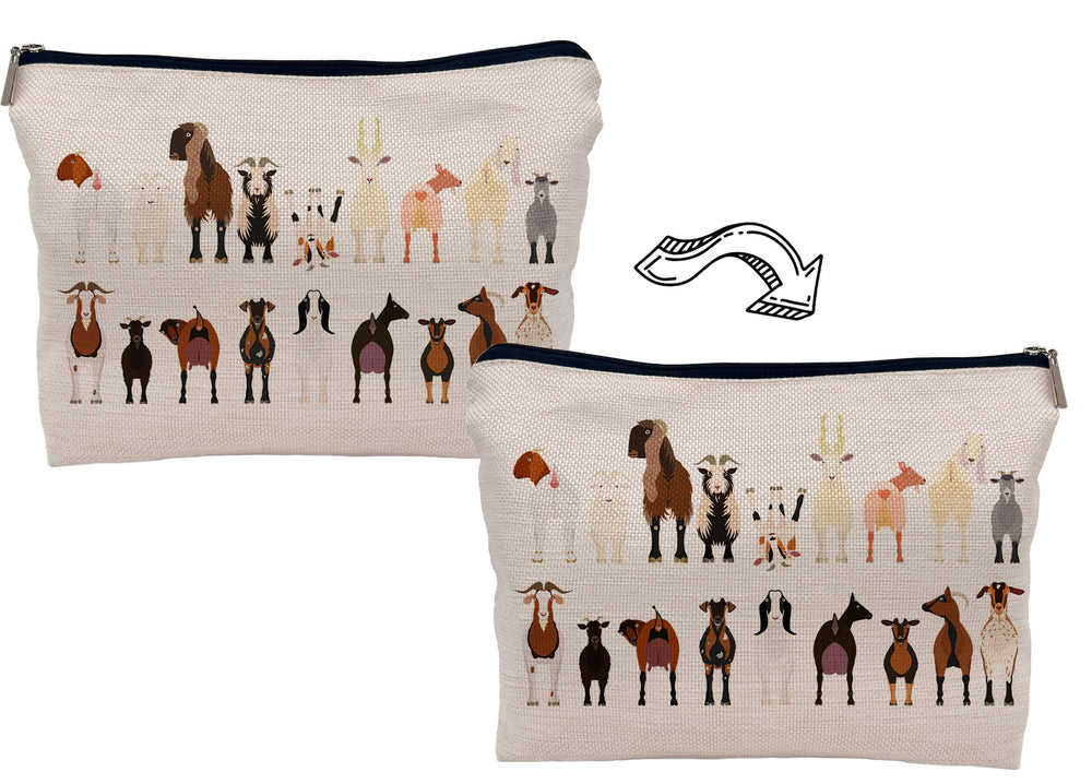 Lacosu goat gift-ready makeup bag for women