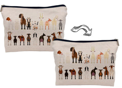 Lacosu goat gift-ready makeup bag for women