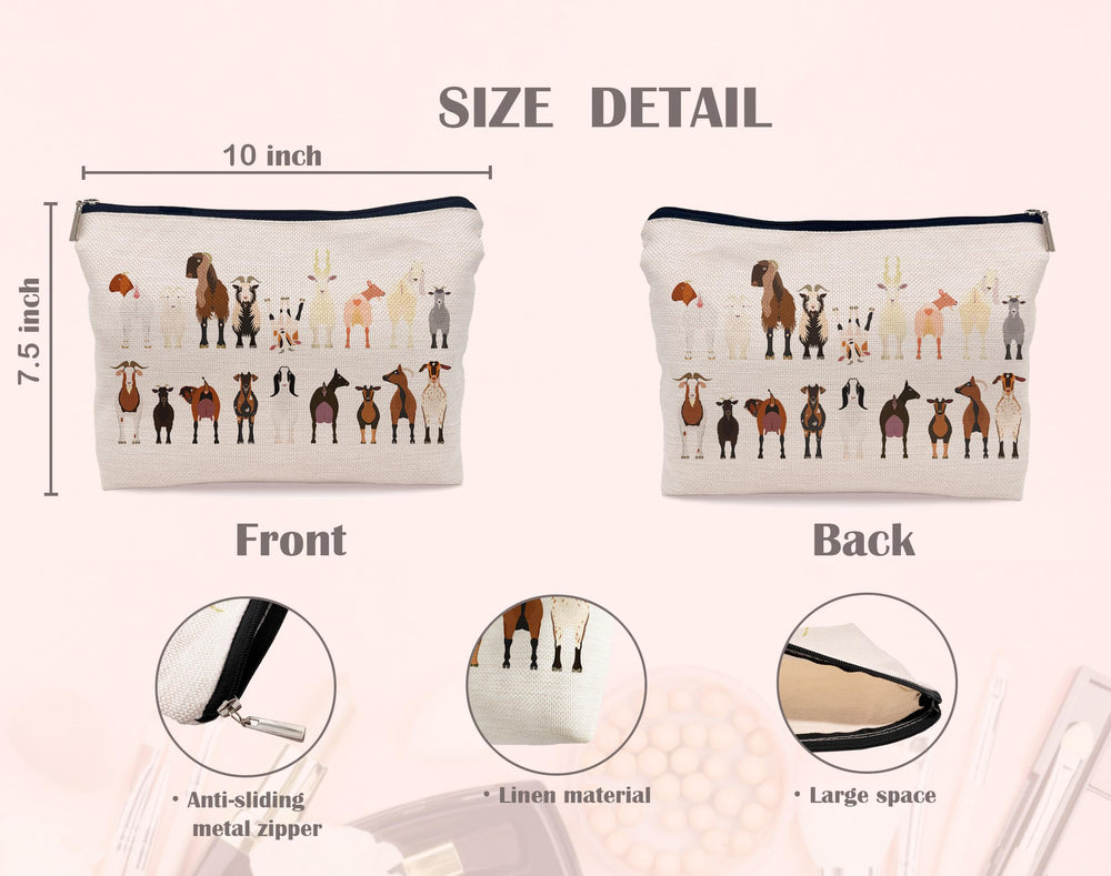 Lacosu goat toiletry bag perfect for travel and cosmetics