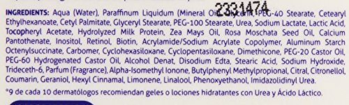 Lactovit Lactourea Body Milk 400ml dermatologist-tested badge signals dermatological testing.