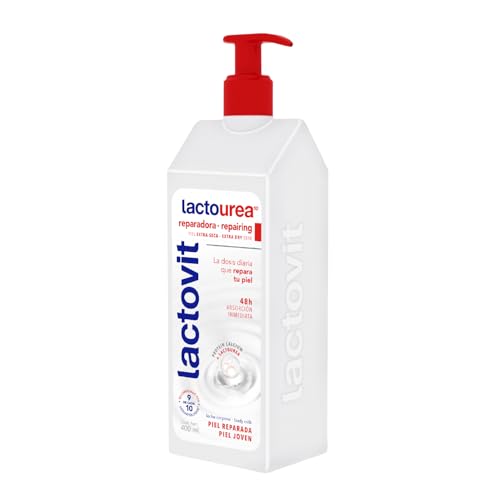 Lactovit Lactourea Body Milk 400ml pump-dispense enables quick, non-greasy application.