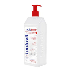 Lactovit Lactourea Body Milk 400ml pump-dispense enables quick, non-greasy application.