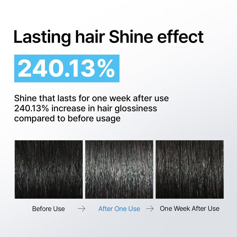 LADOR dry damaged hair with glossy finish after treatment.