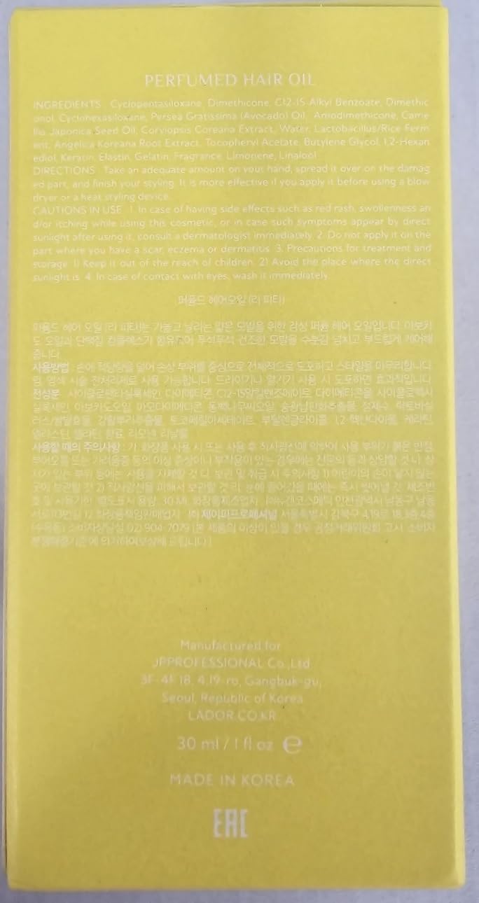 LA'DOR hair perfume oil heat protection during styling