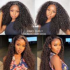 Ladoux Kinky Curly Wig 20inch Brazilian virgin hair for length and fullness