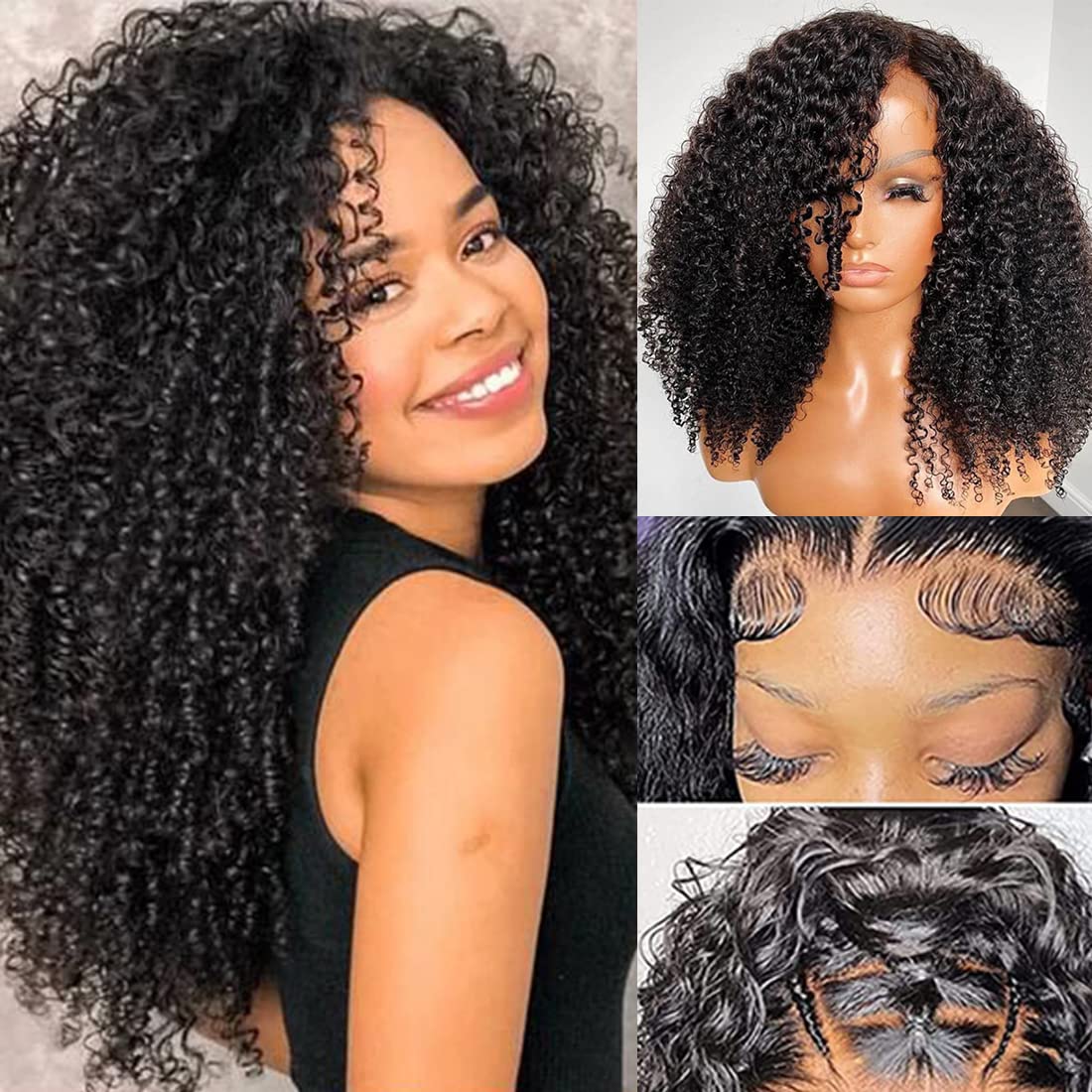 Ladoux Kinky Curly Wig versatile parting middle side