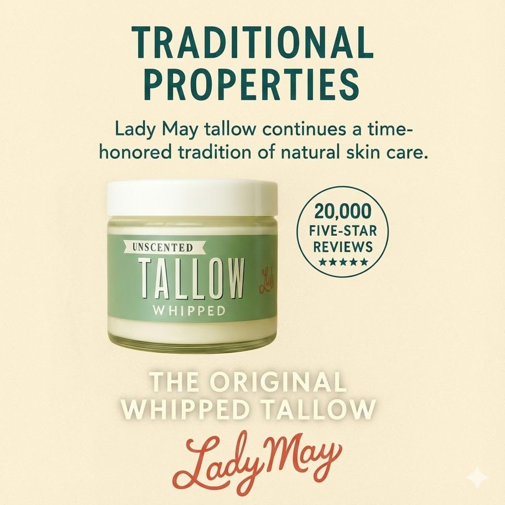 Lady May Tallow small-batch USA-made cream crafted with care.
