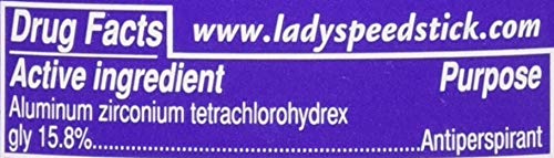 Lady Speed Stick Shower Fresh packaging shows a travel-friendly 2.3 oz size.