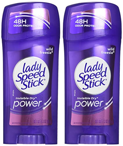 Lady Speed Stick 2-pack Wild Freesia packaging highlights value and convenience.