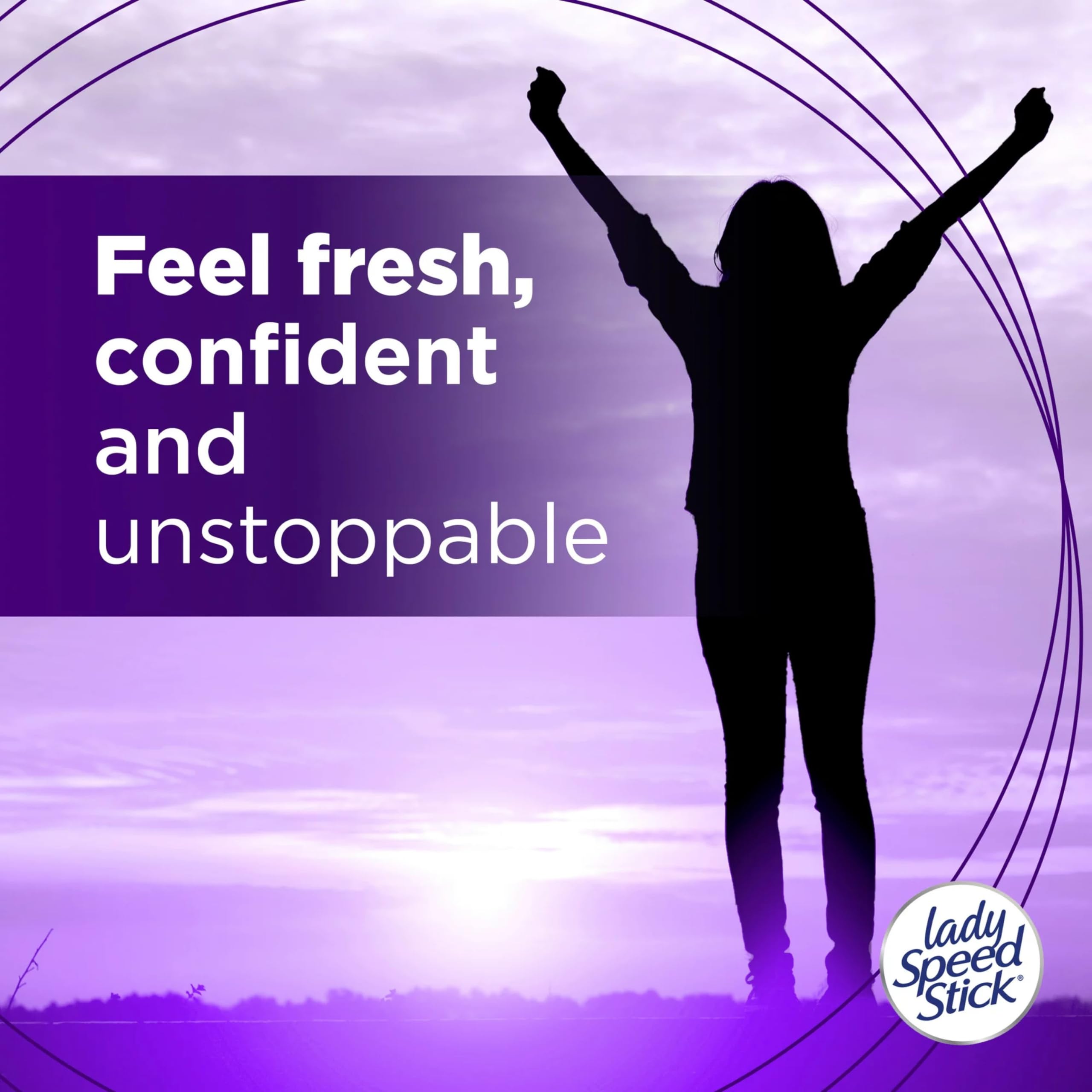 Lady Speed Stick Invisible Dry Power Wild Freesia pack-label communicates long-lasting odor protection.