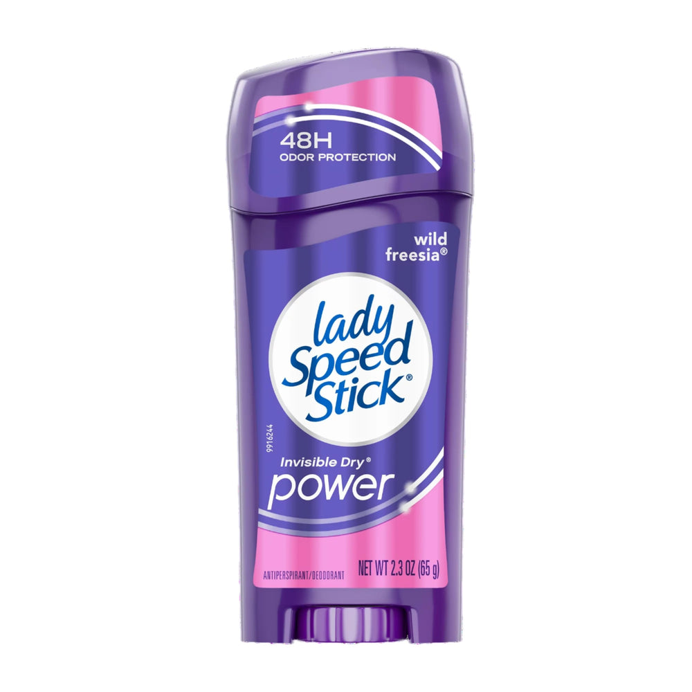 Lady Speed Stick Invisible Dry Power Wild Freesia pack6 shows six-pack for all-day protection.