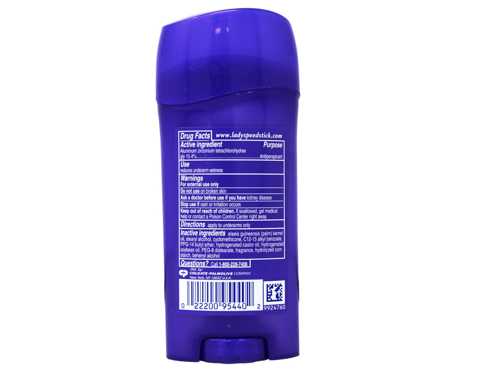 Lady Speed Stick invisible-dry twist-cap demonstrates easy underarm protection.