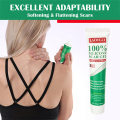 Ladygo Advance Silicone Scar Gel texture swatch for smooth application