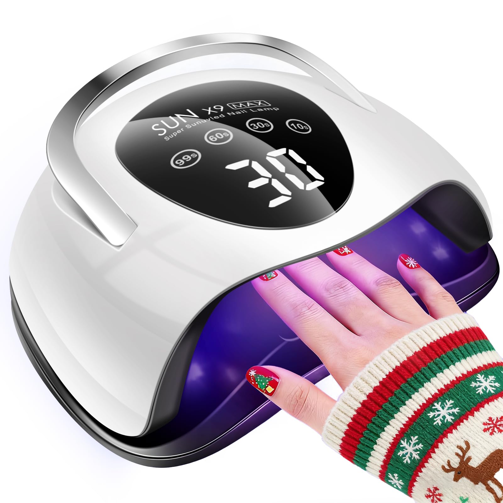 LadyMisty 268W UV LED Nail Lamp close-up showing 57 beads for fast curing