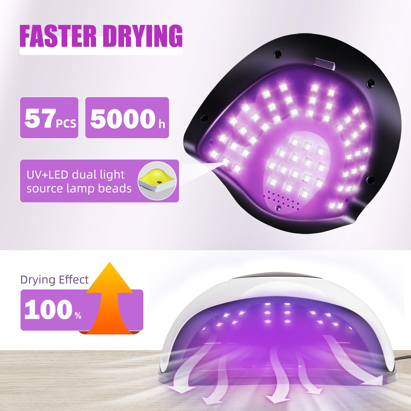 LadyMisty 268W UV nail lamp digital LCD display for timer tracking
