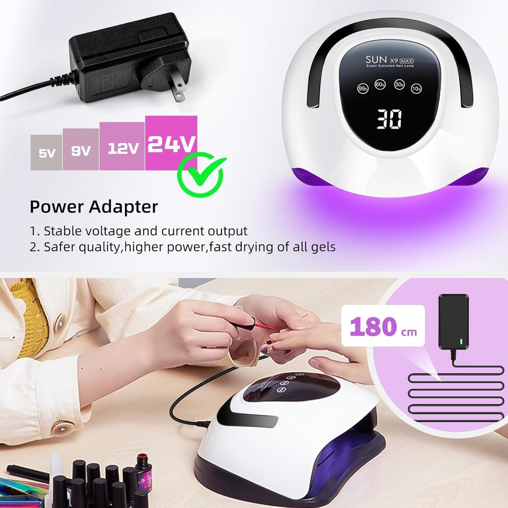LadyMisty nail lamp in feet-mode for toenail gel drying at home
