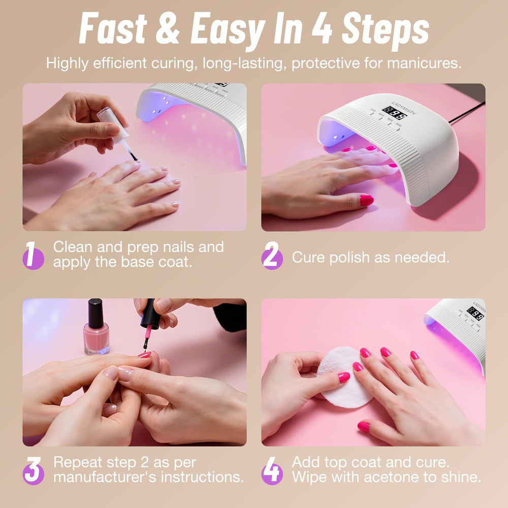 Gift packaging of LadyMisty UV Nail Lamp ideal as Christmas present.