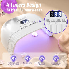 LadyMisty UV Nail Lamp LCD display showing remaining time.