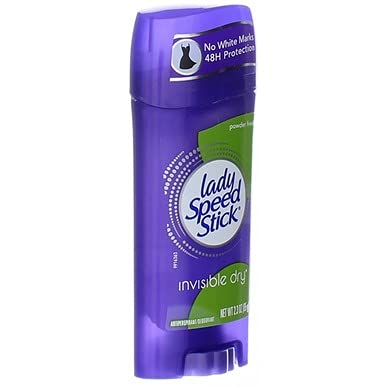 Lady Speed Stick Invisible Dry 4pk box highlights multi-pack convenience.