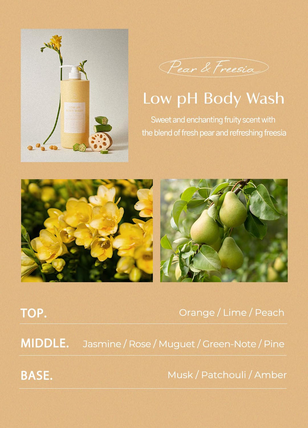 laferme fragrance pear freesia conveys delicate, uplifting scent
