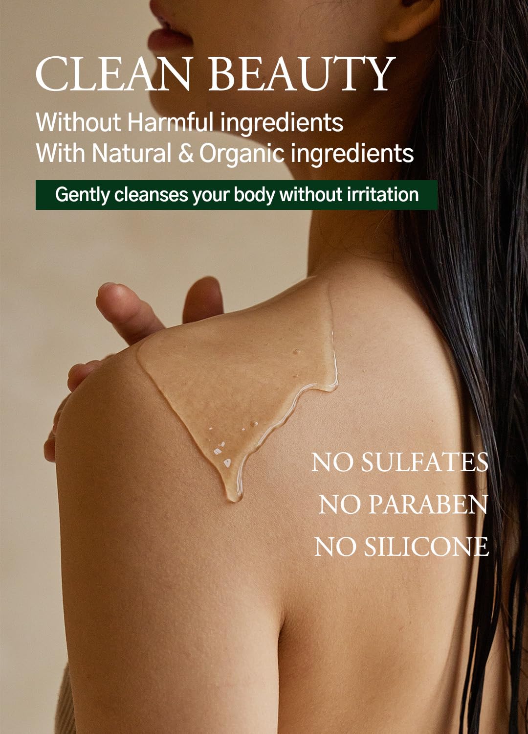 laferme ph-balanced 5-5 visual demonstrates skin-friendly cleansing