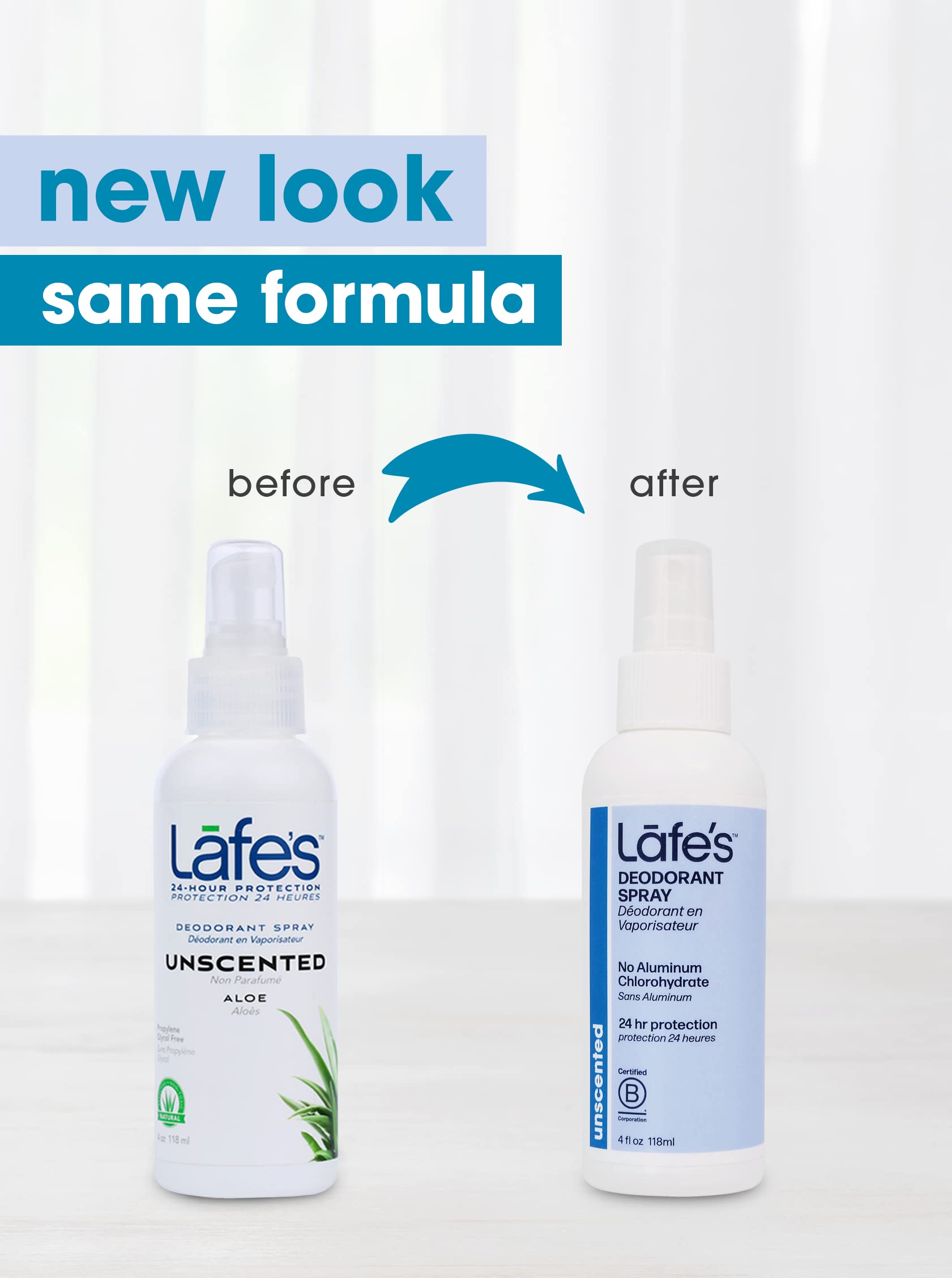 Lafe's Aloe Vera ingredient soothes skin while refreshing underarms.