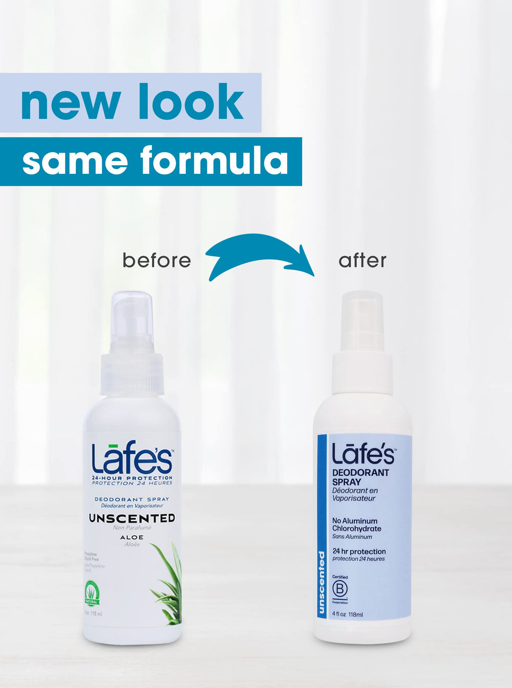 Lafe's Aloe Vera ingredient soothes skin while refreshing underarms.