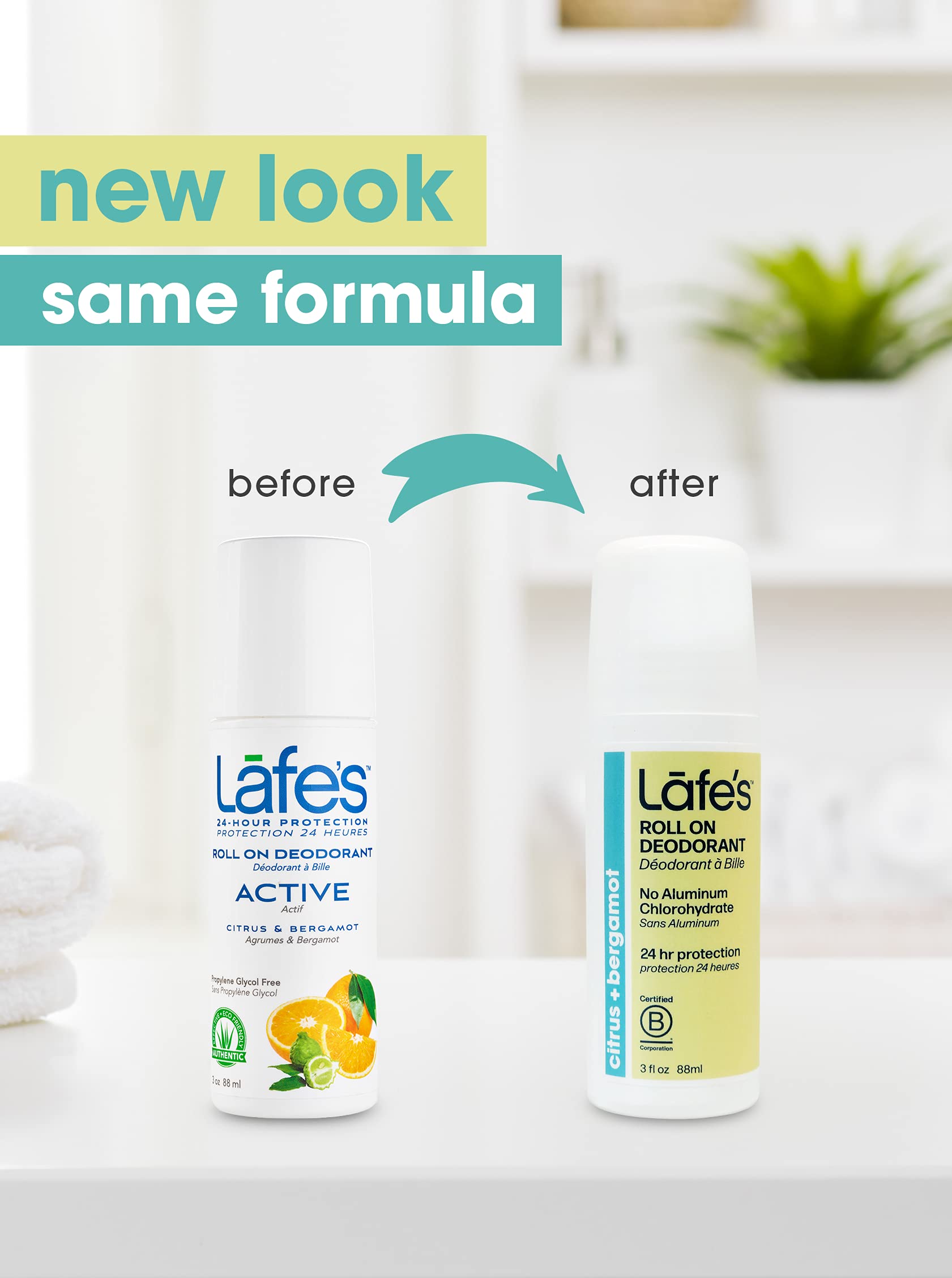 Lafe's deodorant bottle highlighting USA-made quality and family-owned care