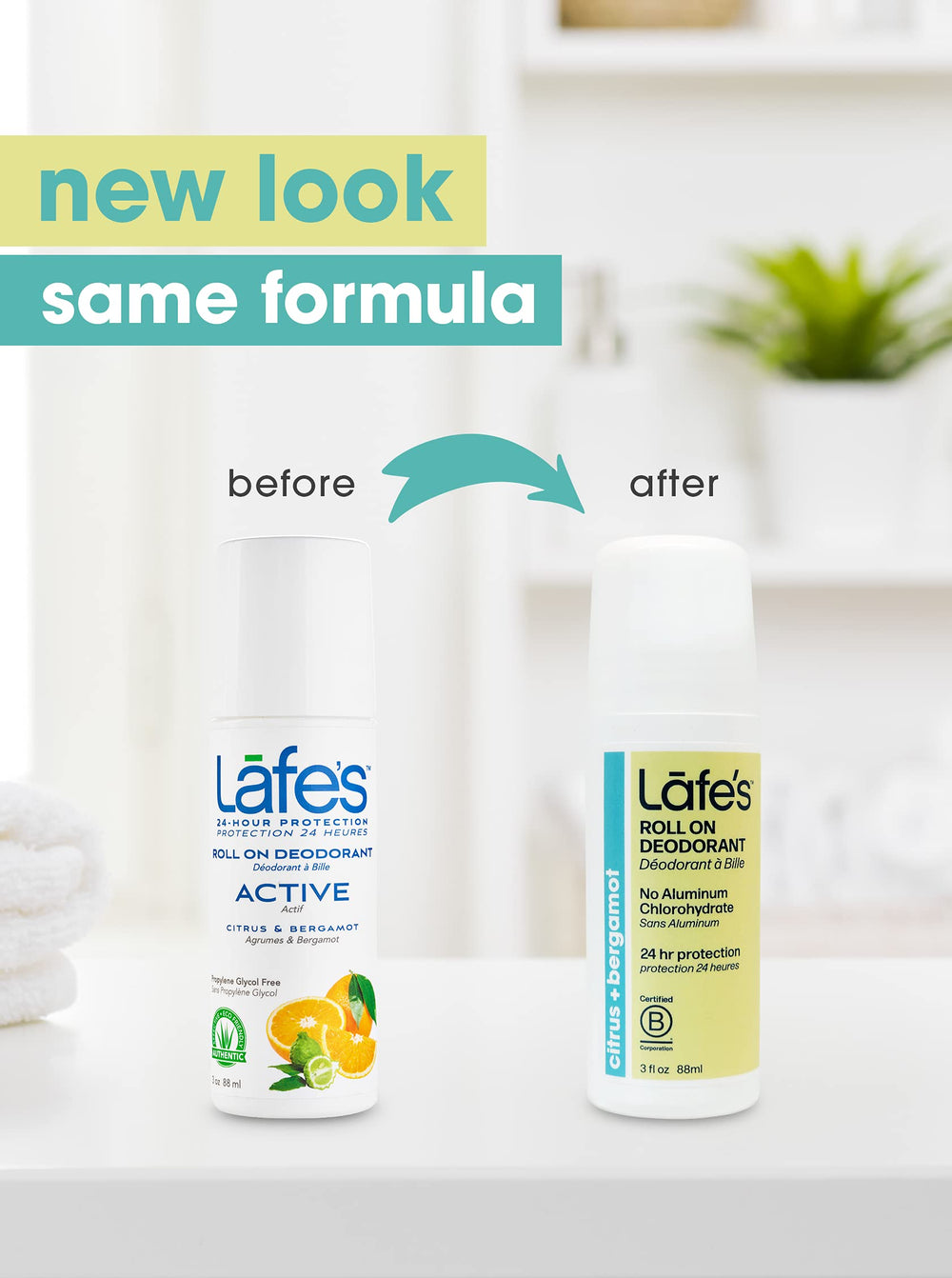 Lafe's deodorant bottle highlighting USA-made quality and family-owned care