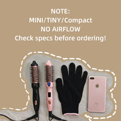 Lafesro Thermal Brush barrel closeup reveals tourmaline ceramic for smooth hair.