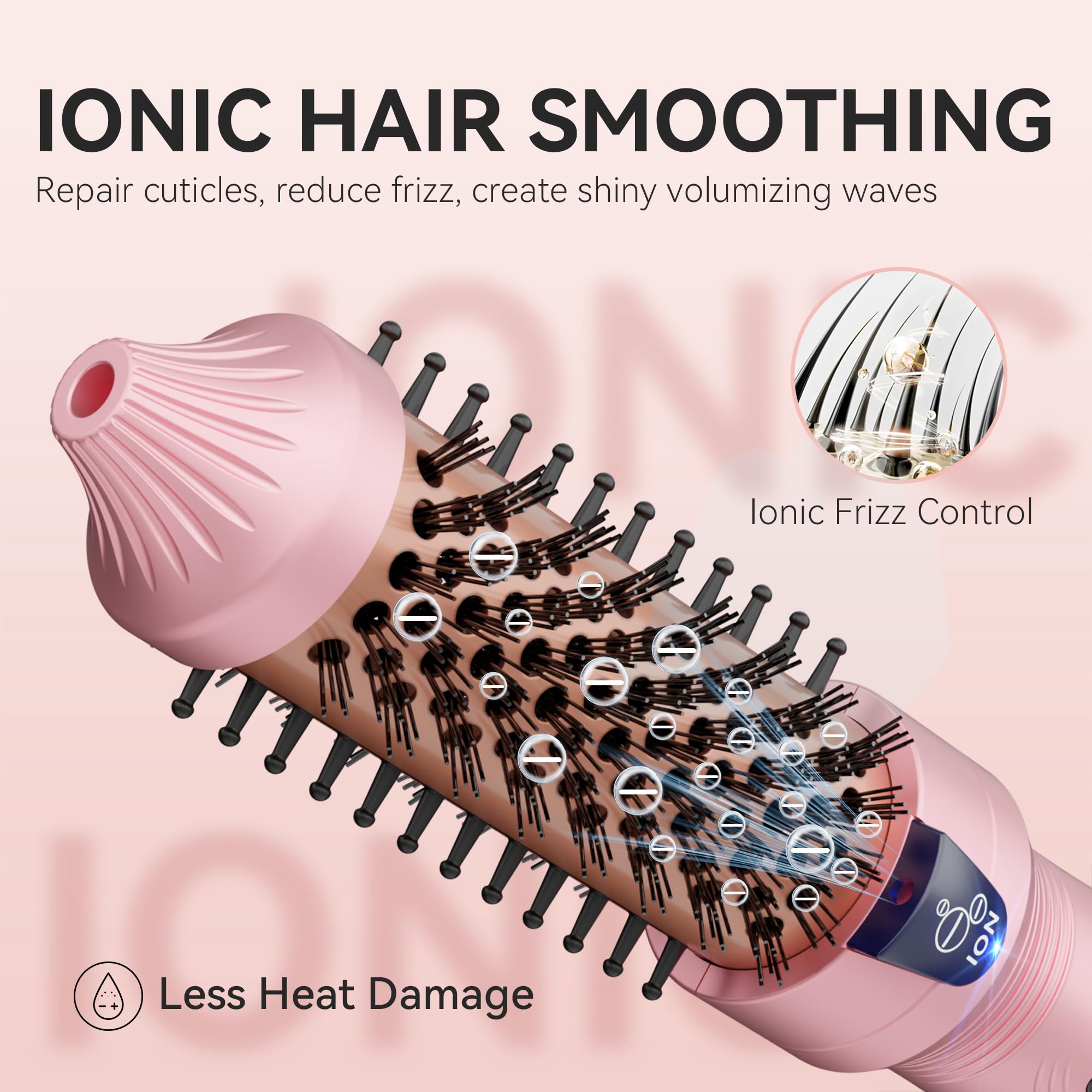 Lafesro Thermal Brush Mini adjustable heat from 120 to 450 degrees Fahrenheit.