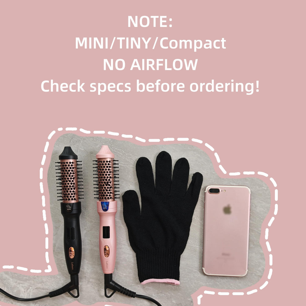 Lafesro Thermal Brush Mini styles bangs and layers on short-to-medium hair.