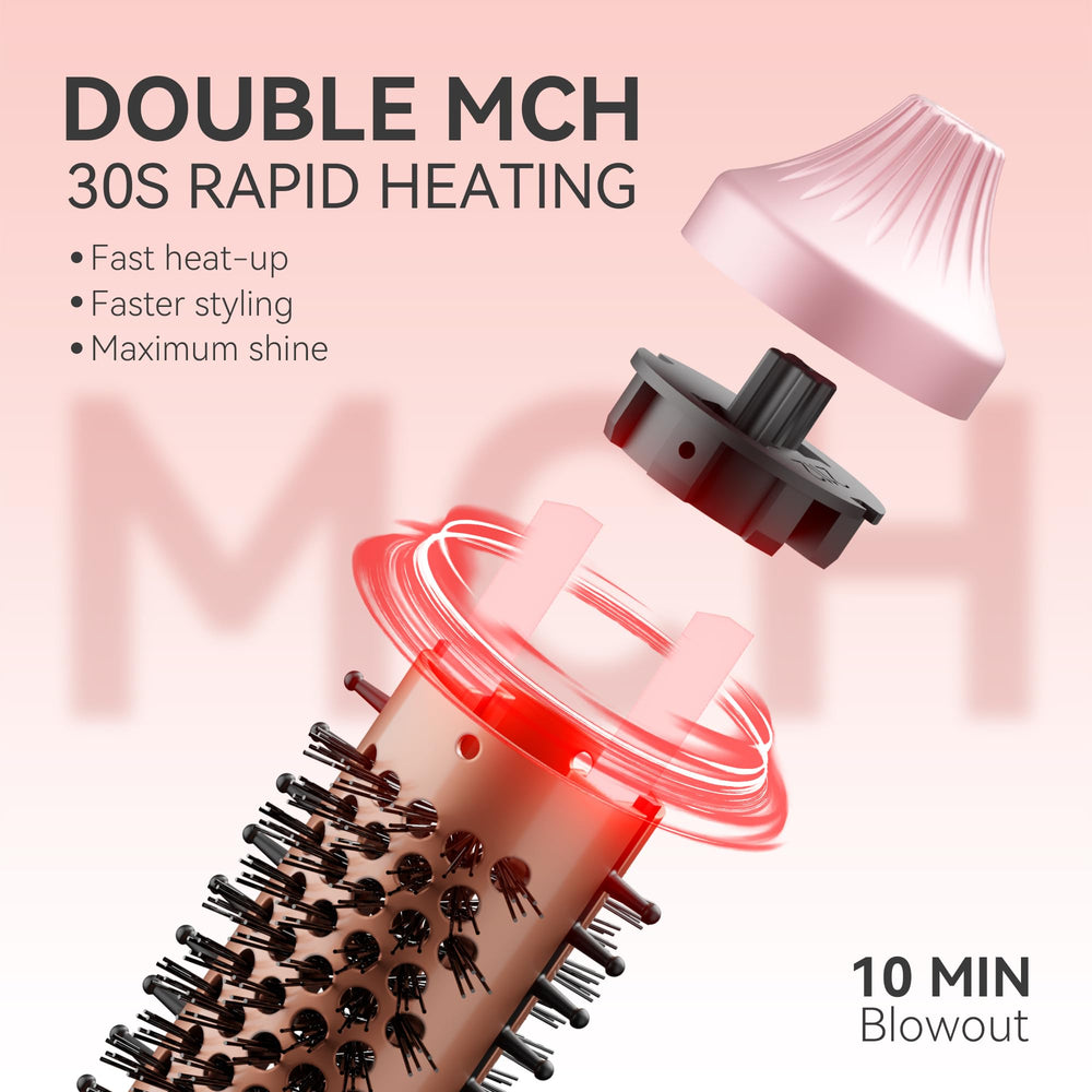 Lafesro Thermal Brush Mini tourmaline ceramic barrel for even heat distribution.