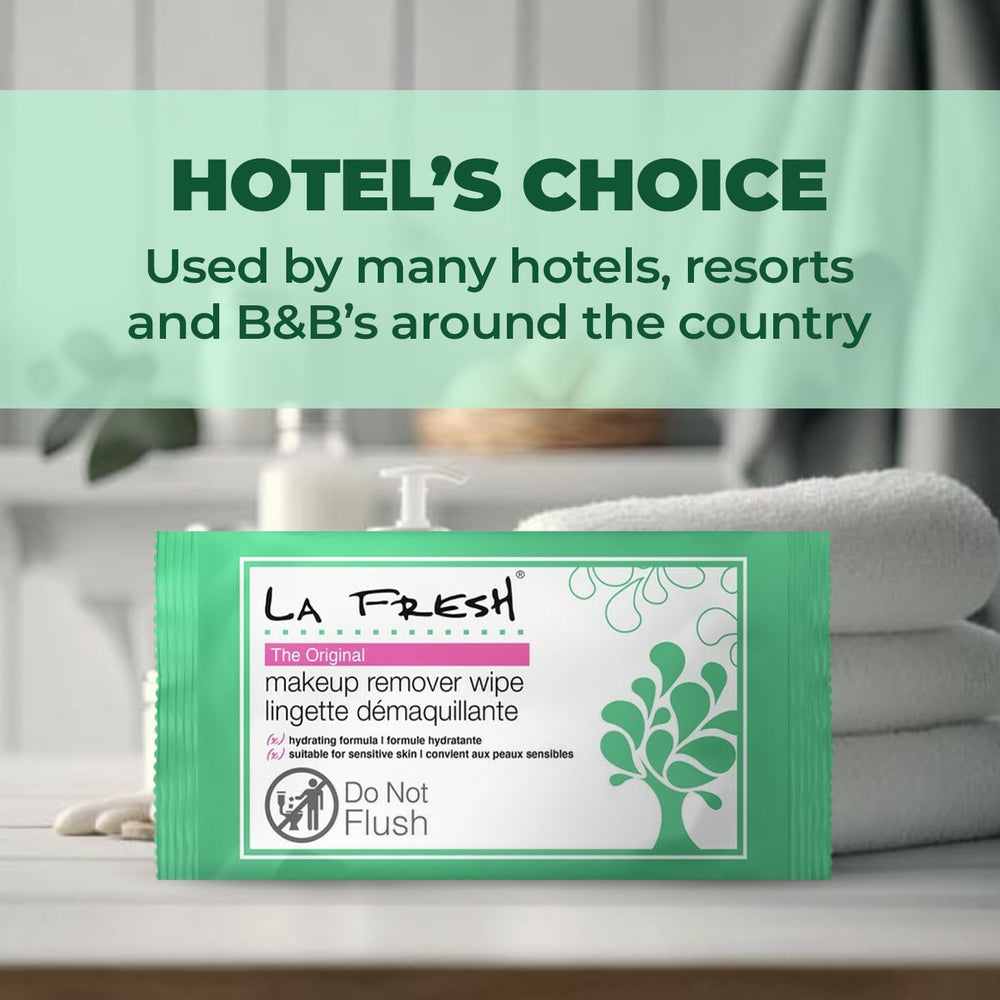 LA Fresh makeup remover wipes purified mineral oil detail suggests pore-friendly cleansing.